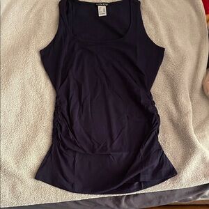 VENUS Dark Blue Ruched Tank Top